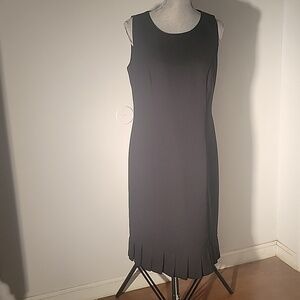 Danny & Nicole Women's Black Sleeveless Pleated Bottom Dress, Size 12